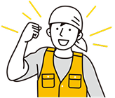 建設業の男性作業員のイラスト