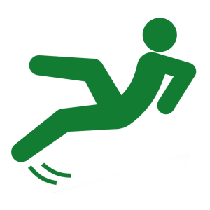 作業員が転落するイラスト